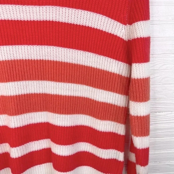 Apt 9 White Pullover Sweater with Multi Pink Stripes Size Medium - Picture 6 of 11